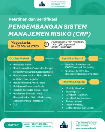 Sertifikasi Pengembangan Sistem Manajemen Risiko