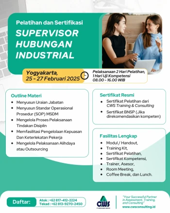 Sertifikasi Supervisor Hubungan Industrial
