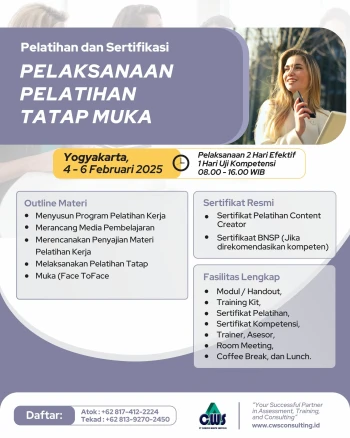 TOT Pelaksanaan Pelatihan Tatap Muka