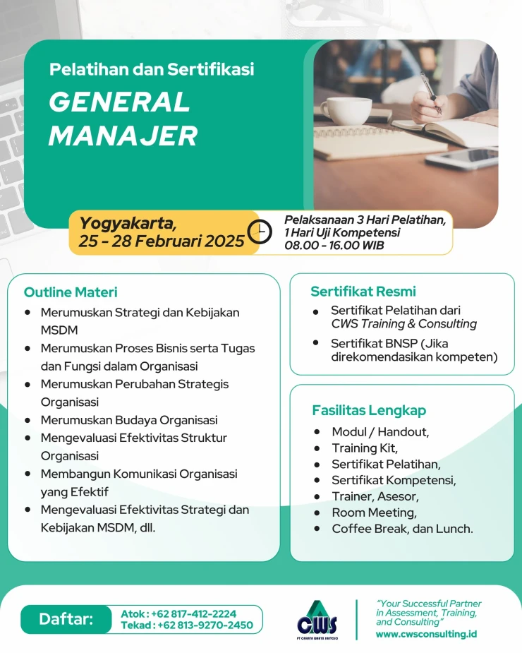 Sertifikasi General Manajer