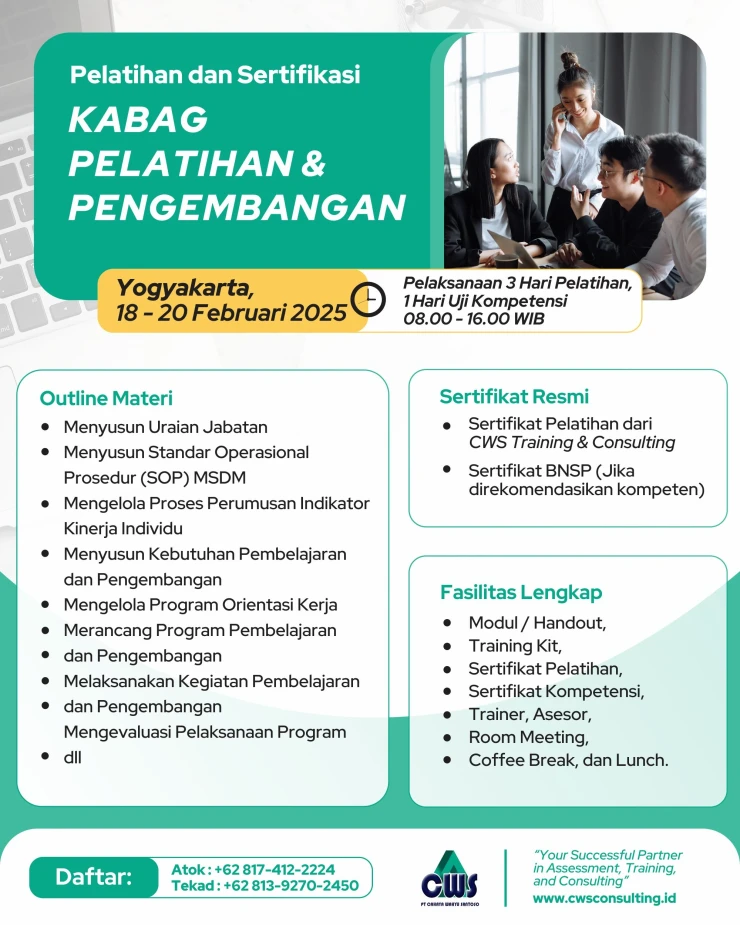 Sertifikasi Kabag Pelatihan dan Pengembangan SDM