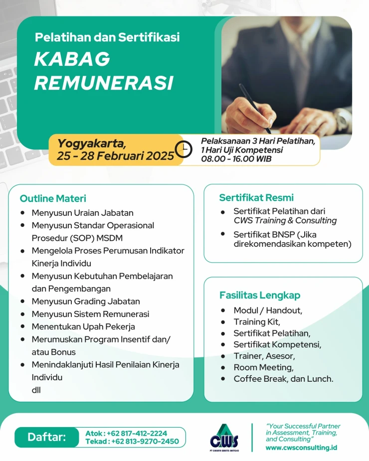Sertifikasi Kepala Bagian Remunerasi