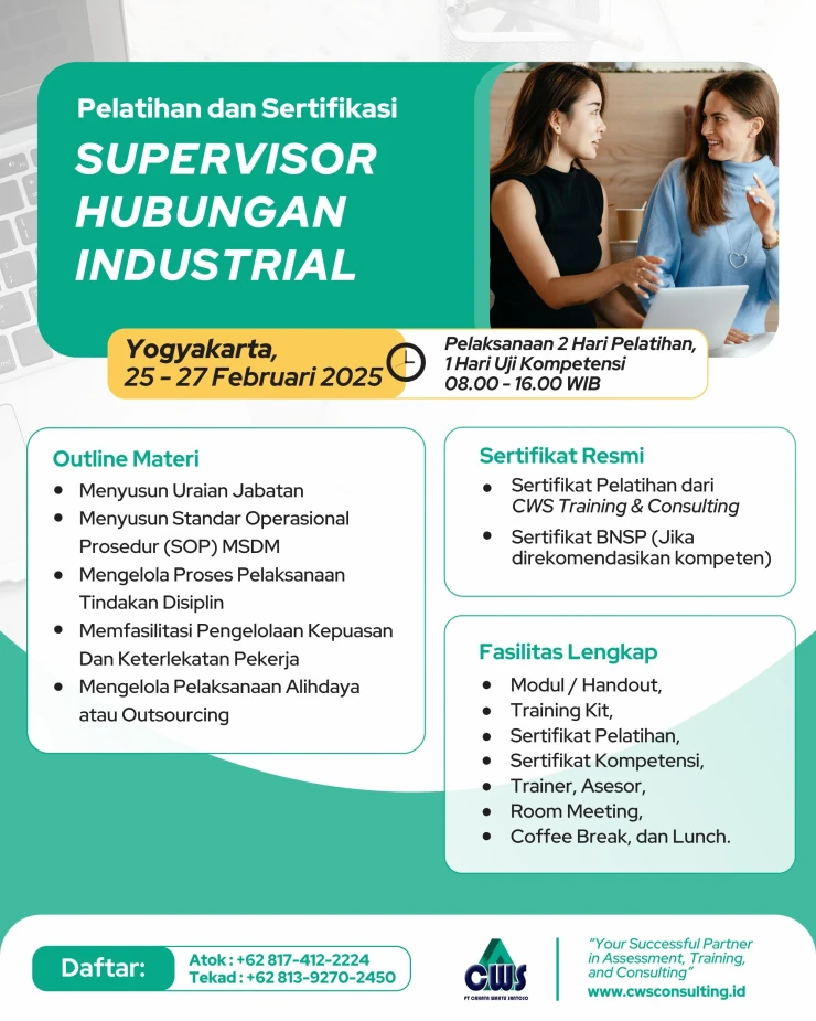 Sertifikasi Supervisor Hubungan Industrial