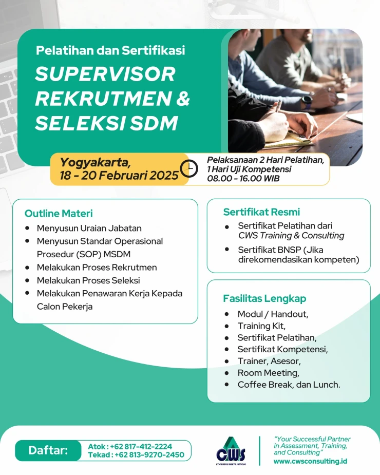 Sertifikasi Supervisor Rerkutmen