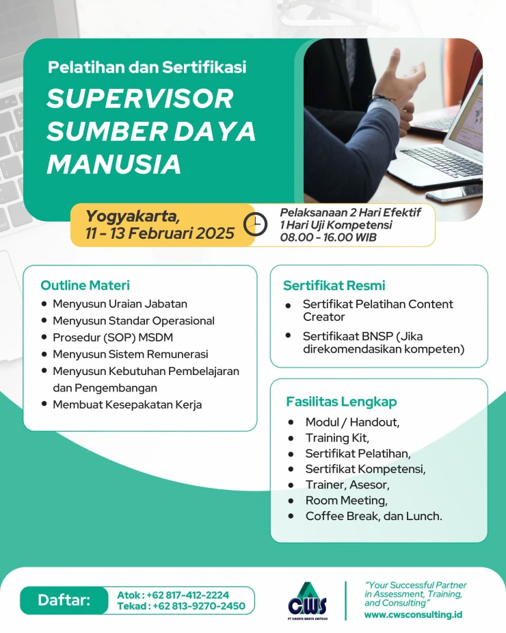 Sertifikasi Supervisor Sumber Daya Manusia