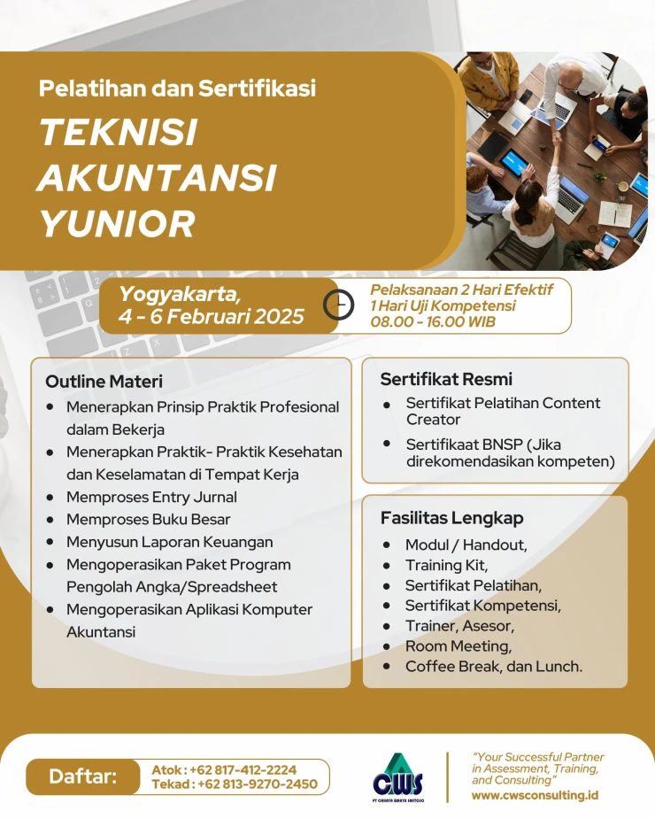 Sertifikasi Teknisi Akuntansi Yunior