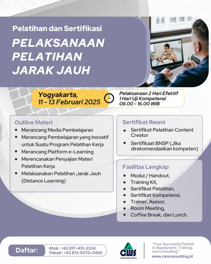 Pelaksanaan Pelatihan Jarak Jauh